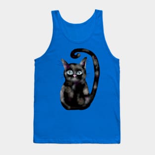 Black cat with blue eyes Tank Top